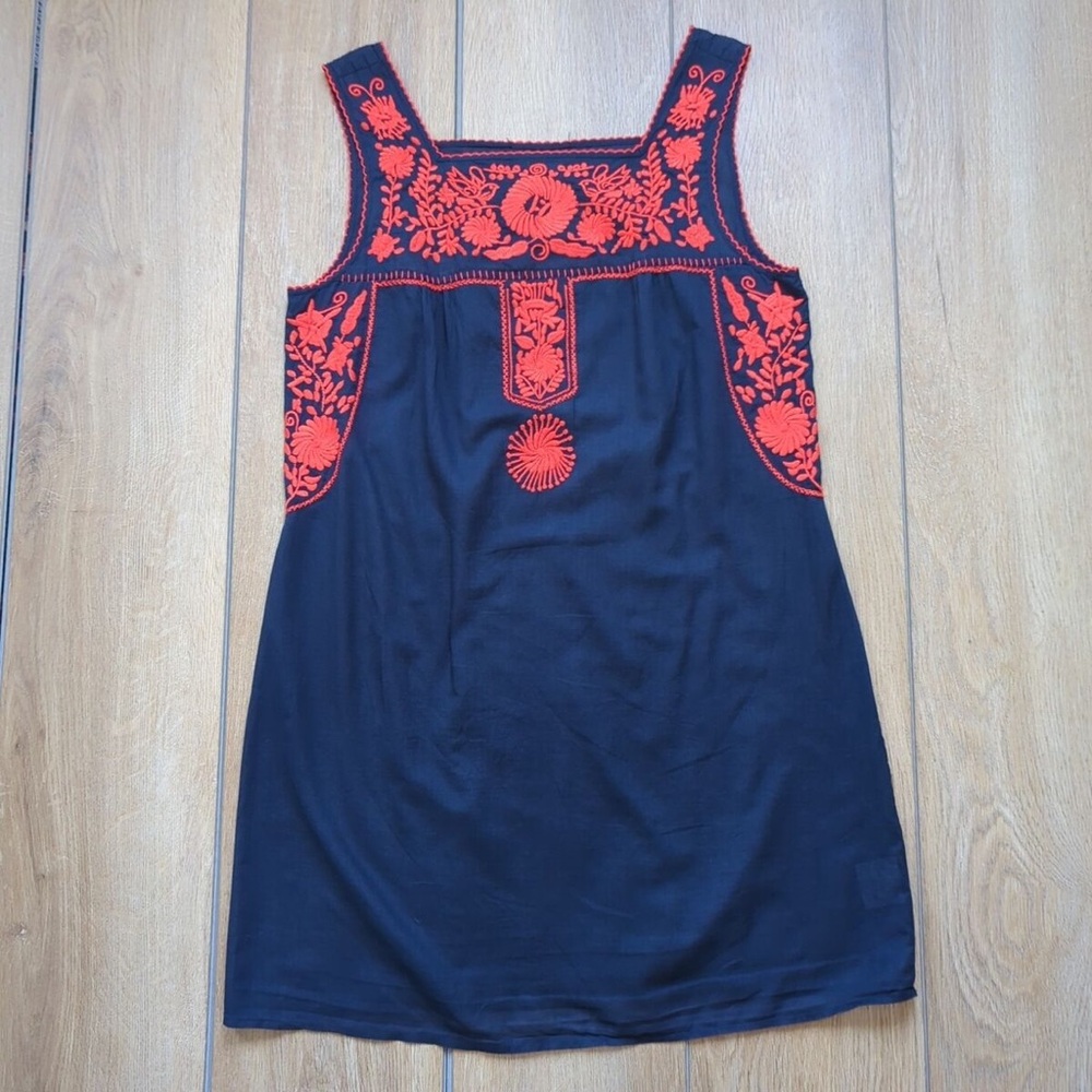 Tory Burch Orange and Navy Tank Top